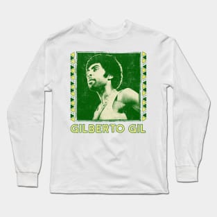 Gilberto Gil / Retro Original Fan Art Design Long Sleeve T-Shirt